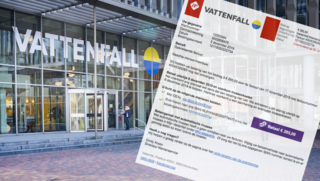 Zeer overtuigende spookfactuur van 'Vattenfall' in omloop