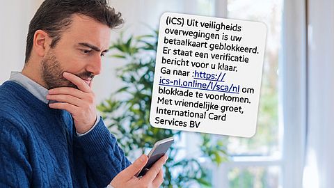 ICS-klanten opgelet: frauduleuze sms over geblokkeerde betaalkaart