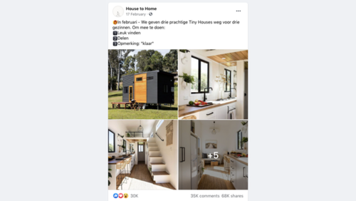 Valse winactie via de Facebookpagina 'House To Home'