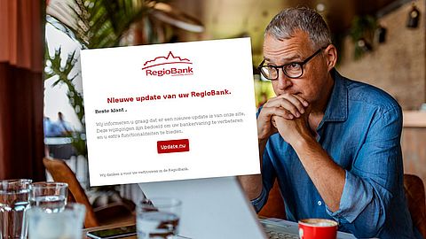 Phishingmail in omloop over nieuwe update RegioBank website