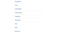 Uitsnede van de valse website van de 'ANWB': het rijtje banken