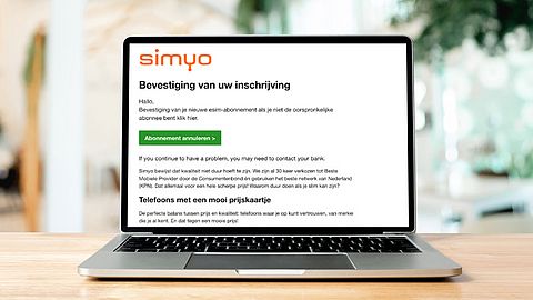 Mij niet bellen: nepbericht van telecomprovider Simyo over eSIM-abonnement