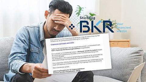 ‘Jij hebt een BKR-registratie wegens een betalingsachterstand’, mailen oplichters namens het BKR