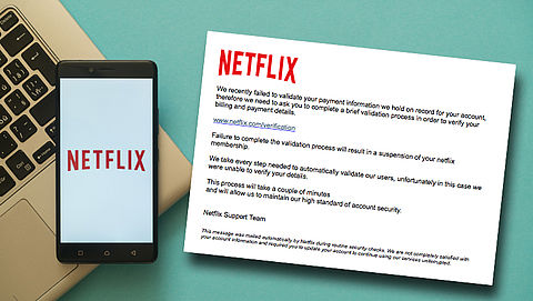 Nieuwe meldingen over Engelstalige phishingmail van 'Netflix'