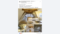 Advertentie voor een nepwoning aan de Warmoesstraat