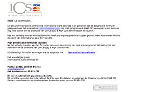 'ICS' e-mail over blokkade van je betaalkaart is vals 