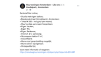 Advertentie voor een appartement aan de Brederodestraat