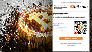 E-mail over uitbetaling in bitcoins blijft in omloop