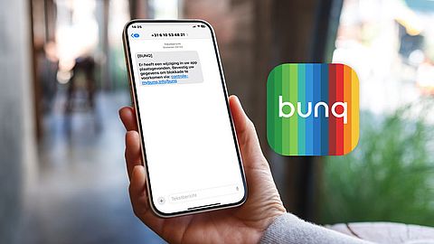 Phishing-sms namens bunq: ‘bevestig je gegevens om blokkade te voorkomen’