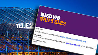 Bericht uit naam van Tele2 over openstaande factuur is phishing