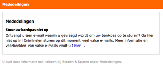 'Stuur je bankpas niet op'