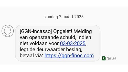 Valse sms namens GGN 1/2