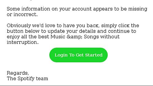 Valse mail Spotify 2/2 Bron: Fraudehelpdesk