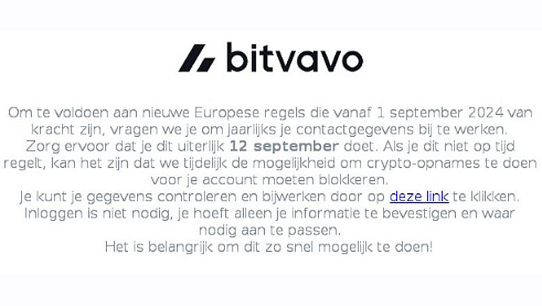 Phishingbericht namens Bitvavo | Bron: Fraudehelpdesk