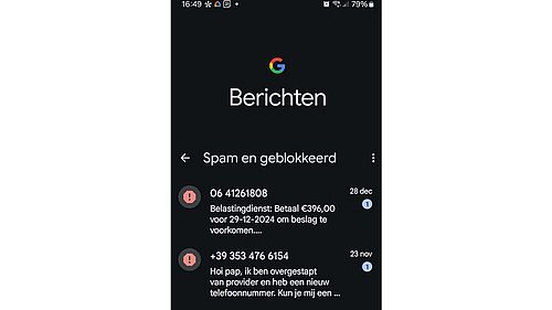Phishingsms namens de Belastingdienst 3/4
