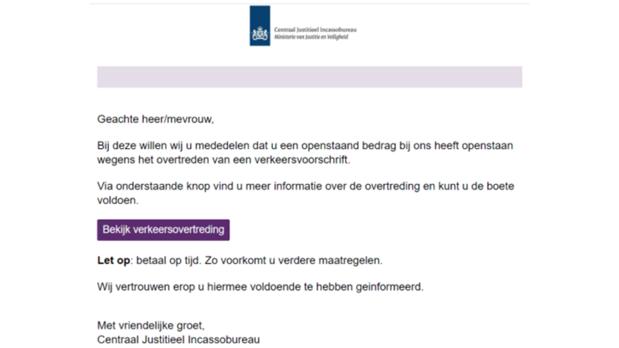 De valse mail...