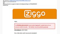 Phishingmail namens Ziggo 1/2