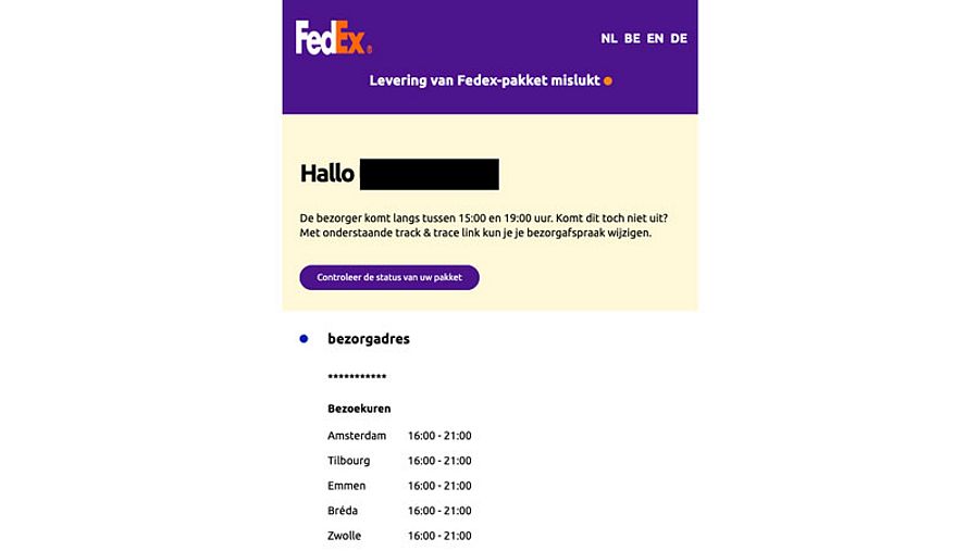 Valse mail FedEx 1/3