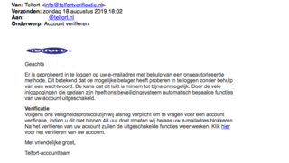 Klant bij Telfort? Laat je niet misleiden door deze valse mail!