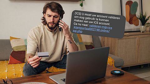 Phishing-sms: account valideren om ICS-account te behouden