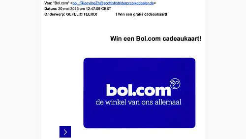 Frauduleuze winactie met bol cadeaubon 1/4