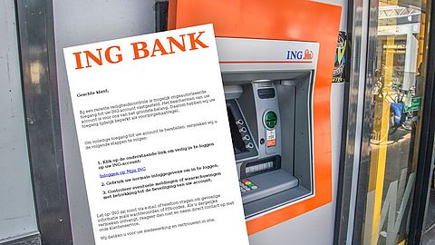 Gevaarlijke link in frauduleuze mail namens ING over accounttoegang herstellen