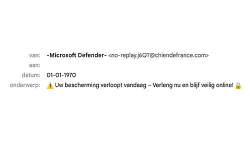Valse mail namens Microsoft 2/2