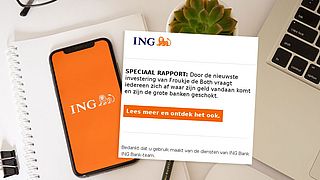 ‘Ontdek de nieuwe investering van Froukje de Both’, mailen online fraudeurs namens ING