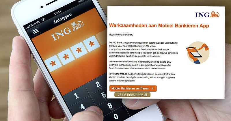Nepmail: 'Werkzaamheden Mobiel Bankieren App'