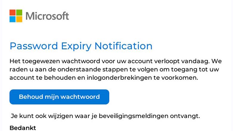 Phishingbericht Microsoft | Bron: Fraudehelpdesk