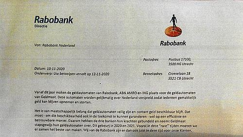 Phishingbrief bovenste helft. Bron: Politie.nl