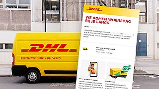 Misleidende mail namens DHL: ‘We komen woensdag bij je langs’