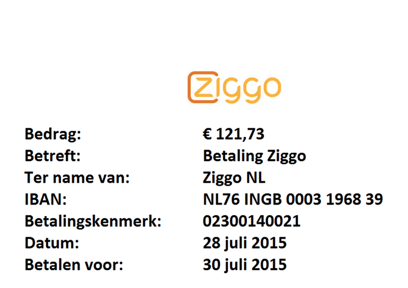 Weer 'betaalherinnering' Ziggo in omloop