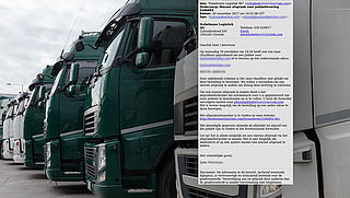 Pas op voor valse e-mails transportbedrijven