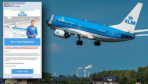 Valse winactie 'KLM' leidt tot een hoop spam