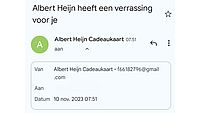 Valse mail Albert Heijn