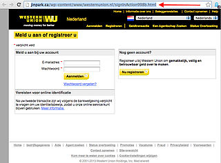 Phishing: 'wijziging e-mailadres Western Union'