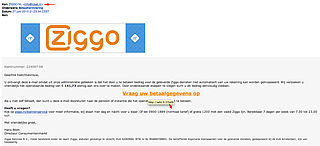 Valse mail 'Ziggo' in omloop