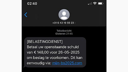 Frauduleuze berichten namens de Belastingdienst 2/3