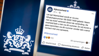 Rijksoverheid waarschuwt voor telefonische oplichtingstruc: 'Ons WhatsApp-nummer 06-55001400 wordt misbruikt'
