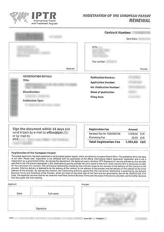 Fraudehelpdesk waarschuwt voor spookfactuur van nep-patentenbureau