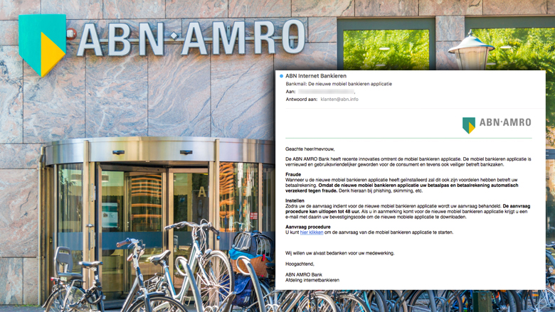 Opnieuw valse e-mails 'ABN AMRO' over 'nieuwe app'