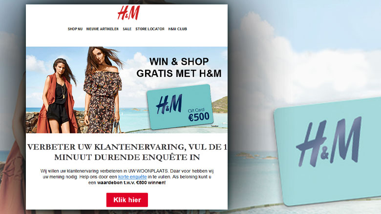 Pas op voor valse winactie uit naam van H&M