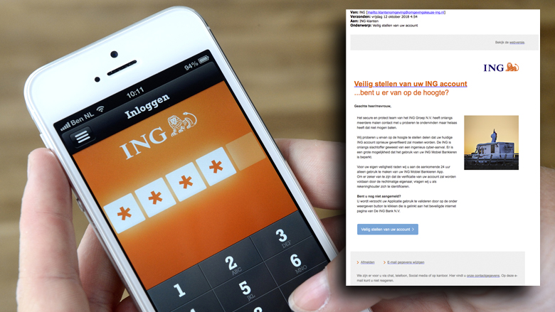 Oplichters achter 'ING'-phishingmail zijn uit op jouw gegevens