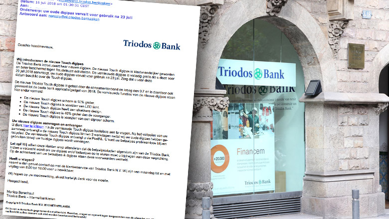 E-mail 'Triodos' over nieuwe digipas is phishing
