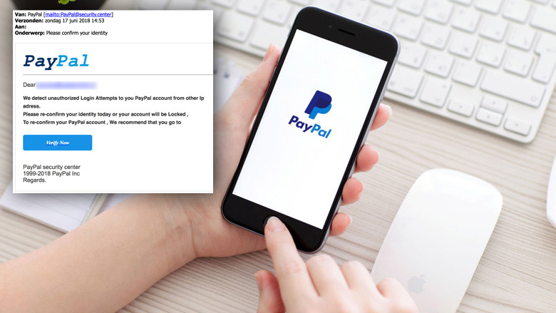 Engelstalige nepmail 'PayPal' in omloop