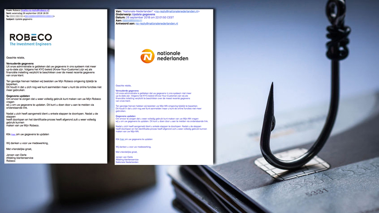 Pas op voor valse mails 'Nationale Nederlanden' en 'Robeco'