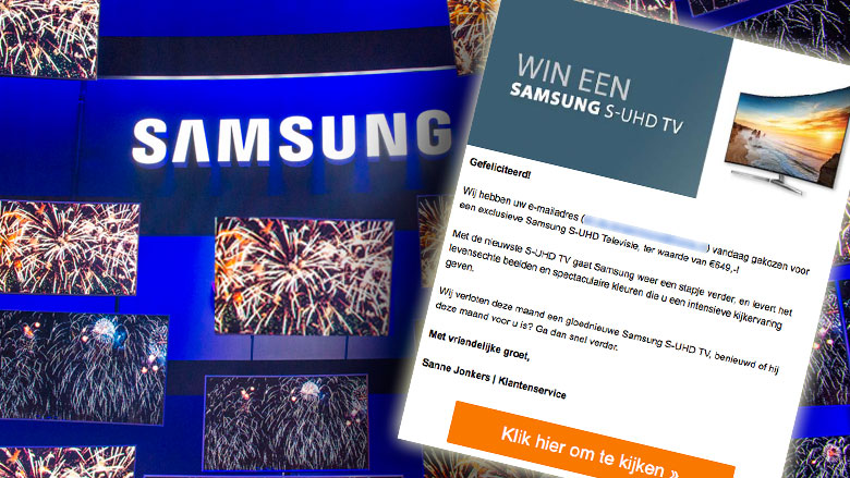 Winactie 'Samsung' leidt naar duur telefoonnummer