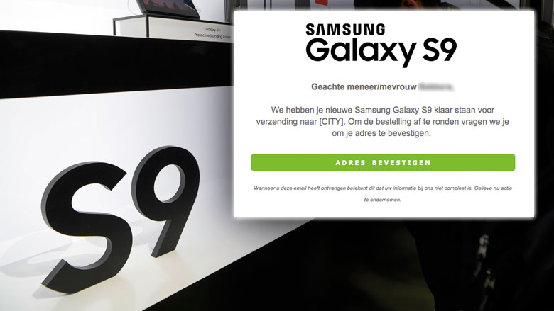 Valse winactie 'Samsung Galaxy S9' leidt tot duur abonnement 