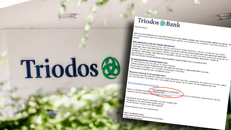 E-mail 'Triodos' over update blijkt phishing